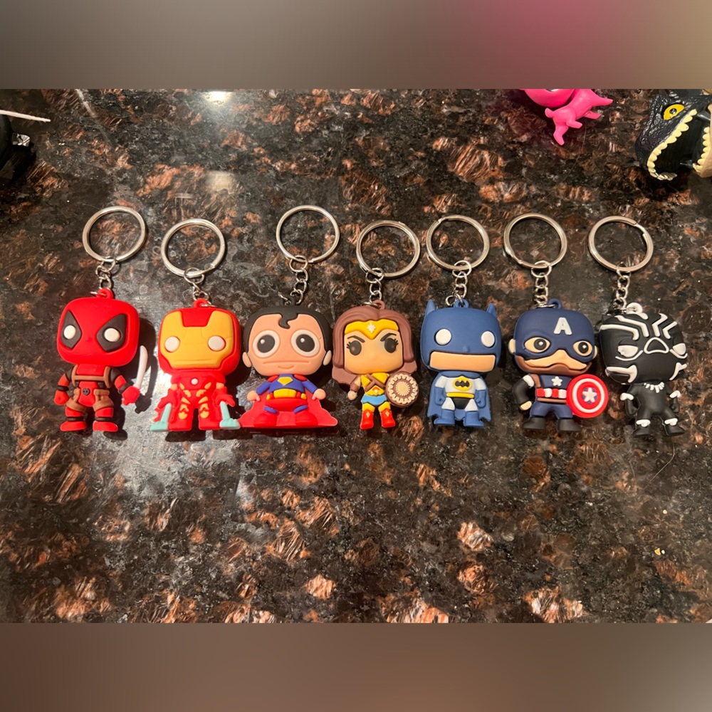 Marvel character keychains brand new asking 2.50 each or 15 for all